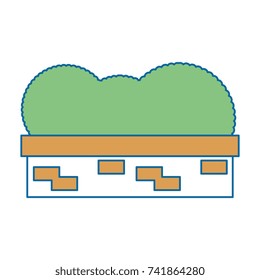 garden shrub construction icon