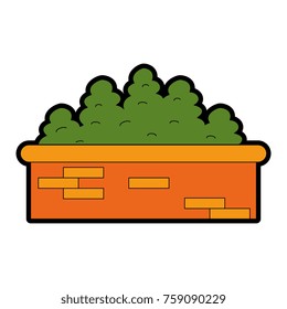 garden shrub construction icon