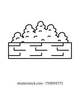 garden shrub construction icon