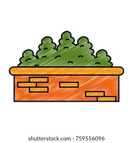 garden shrub construction icon