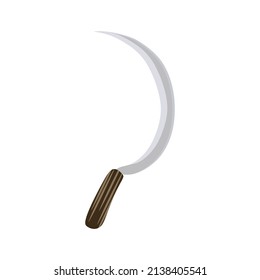 Icono de hoz de jardín. Caricatura del icono del vector de la hoz de jardín para el diseño web aislado en fondo blanco