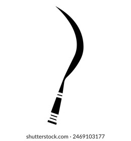 Garden sickle icon. Cartoon of garden sickle vector icon for web design