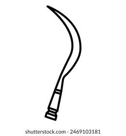 Garden sickle icon. Cartoon of garden sickle vector icon for web design