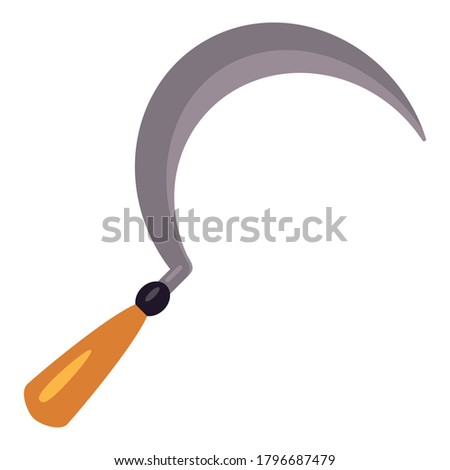 Garden sickle icon. Cartoon of garden sickle vector icon for web design isolated on white background Foto stock © 
