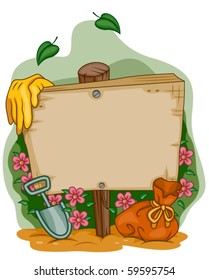 Garden Signpost - Vector