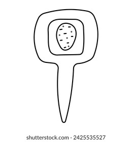 garden signs for plants for the vegetable. Line Icon, element, symbol