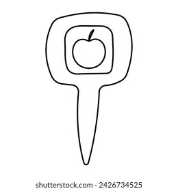 garden signs for plants for the vegetable. Line Icon, element, symbol