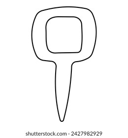 garden signs for plants for the vegetable. Line Icon, element, symbol