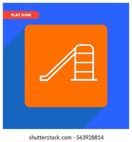 garden slide line vector icon