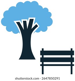 Garden space icon vector, symbolizing landscaping, nature, and outdoor living. Ideal for home gardens, parks, green areas, and environmental themes.