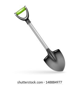 Garden spade, isolated on white background.