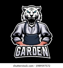 Garden sport or esport gaming mascot logo template, for your team