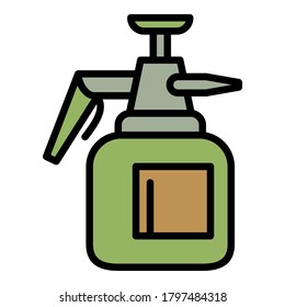 Garden spray bottle icon. Outline garden spray bottle vector icon for web design isolated on white background