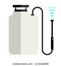 Garden spray toxic chemicals, vector pack icon, flat style. svg