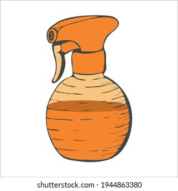 Garden sprayer in doodle style. Vector illustration
