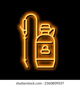 garden sprayer pressure water irrigation neon light sign vector. garden sprayer pressure water irrigation illustration