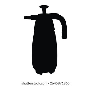 ícone da silhueta da bomba de pulverizador de jardim. Imagem vetorial.
