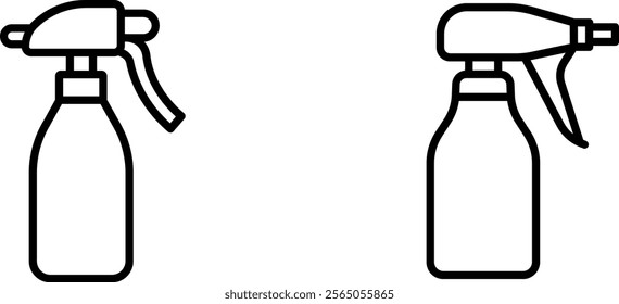 "Garden Sprayer for Water Line Icons: Essential Vector Set for Gardening, Plants, and Outdoor Care Designs"