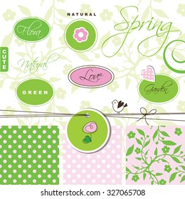 Garden and spring - design elements