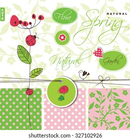Garden and spring - design elements