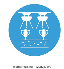 Icono de vector de color de rociador de jardín que puede modificar fácilmente
