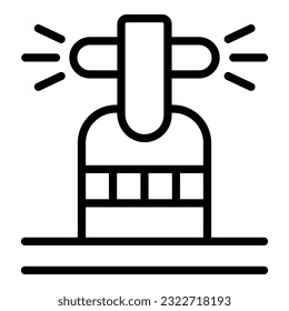 Garden sprinkler icon outline vector. Water system. Farm pipe