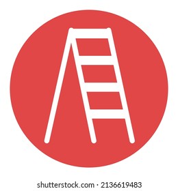 Garden stairs, stepladder isolated vector glyph icon. Graph symbol for agriculture, garden and plants web site and apps design, logo, app, UI