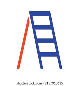 Escaleras de jardín, icono del glifo vectorial de la escalera. Símbolo gráfico para agricultura, jardín y plantas sitio web y diseño de aplicaciones, logotipo, aplicación, interfaz de usuario