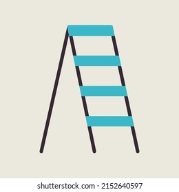 Garden stairs, stepladder vector icon. Graph symbol for agriculture, garden and plants web site and apps design, logo, app, UI