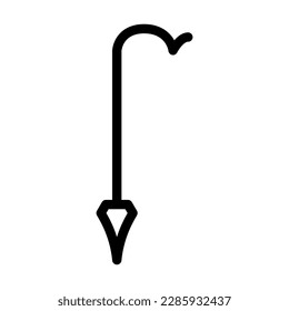 garden stakes tool line icon vector. garden stakes tool sign. isolated contour symbol black illustration