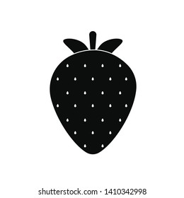 Garden strawberry fruit or strawberries icon for web, app. food icon.