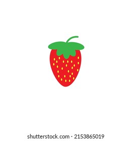 Erdbeerfrüchte oder Erdbeeren in Garten Vektorsymbol für Lebensmittelapplikationen und Websites