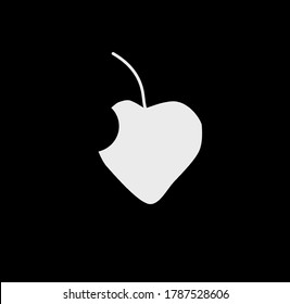 Garden strawberry fruit or  vector icon for food apps and websites