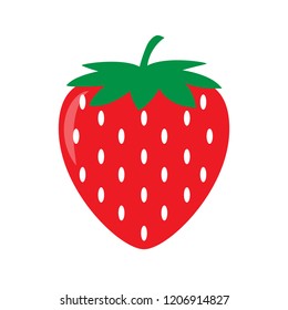 Garden Strawberry Icon. Vector Illustration