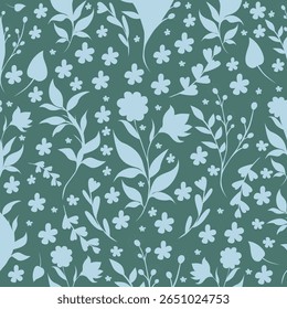 Garden Style Flower Pattern for Fabric Design