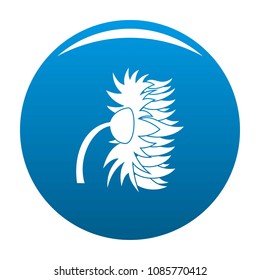 Garden sunflower icon. Simple illustration of garden sunflower vector icon for any design blue