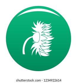 Garden sunflower icon. Simple illustration of garden sunflower vector icon for any design green