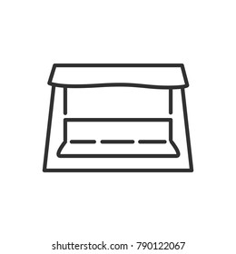 garden swing. linear icon. Line with Editable stroke