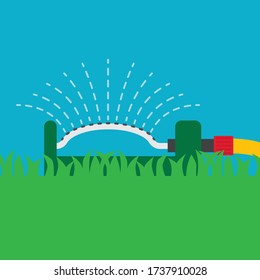 garden swinging sprinkler icon- vector illustration