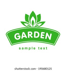 Garden symbol with flower 