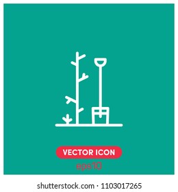 Garden Symbol Vector Icon Illustration For Web And Mobile Application.Ui/Ux.Green Backround.Premium Quality.