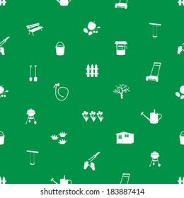 garden symbols seamless pattern eps10