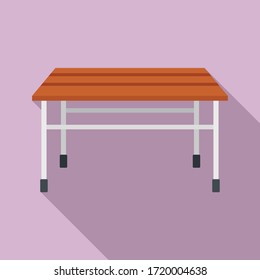 Garden table icon. Flat illustration of garden table vector icon for web design