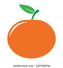 Garden tangerine or mandarine icon. Vector illustration