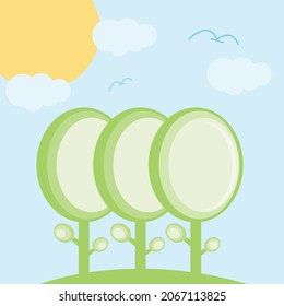 fondo de plantilla de jardín con elementos naturales