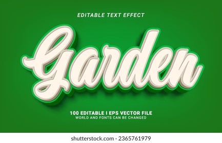 garden text effect graphic style