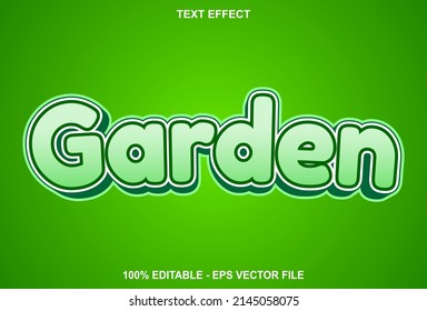 garden text effect with green color.