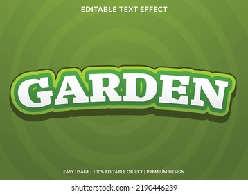 garden text effect template use for business logo and brand