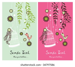 diseño de tarjetas temáticas de jardín