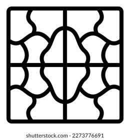 Garden tile icon outline vector. Floor installation. Home material